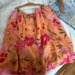 Vintage fairycore beaded linen skirt